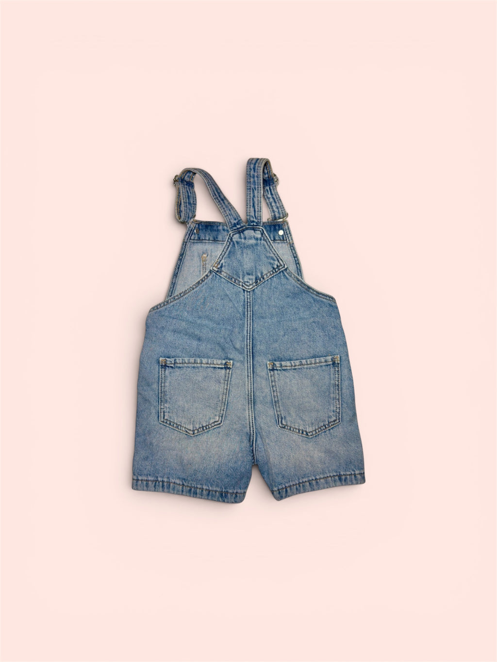Baby Girl Denim Short Overalls