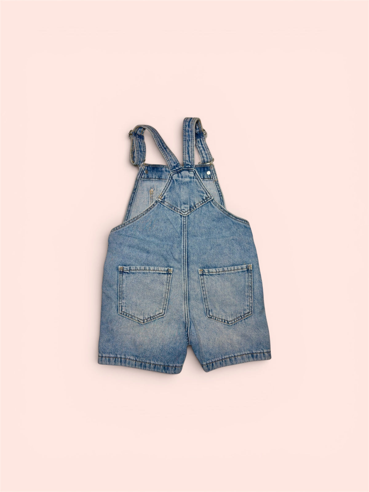 Baby Girl Denim Short Overalls