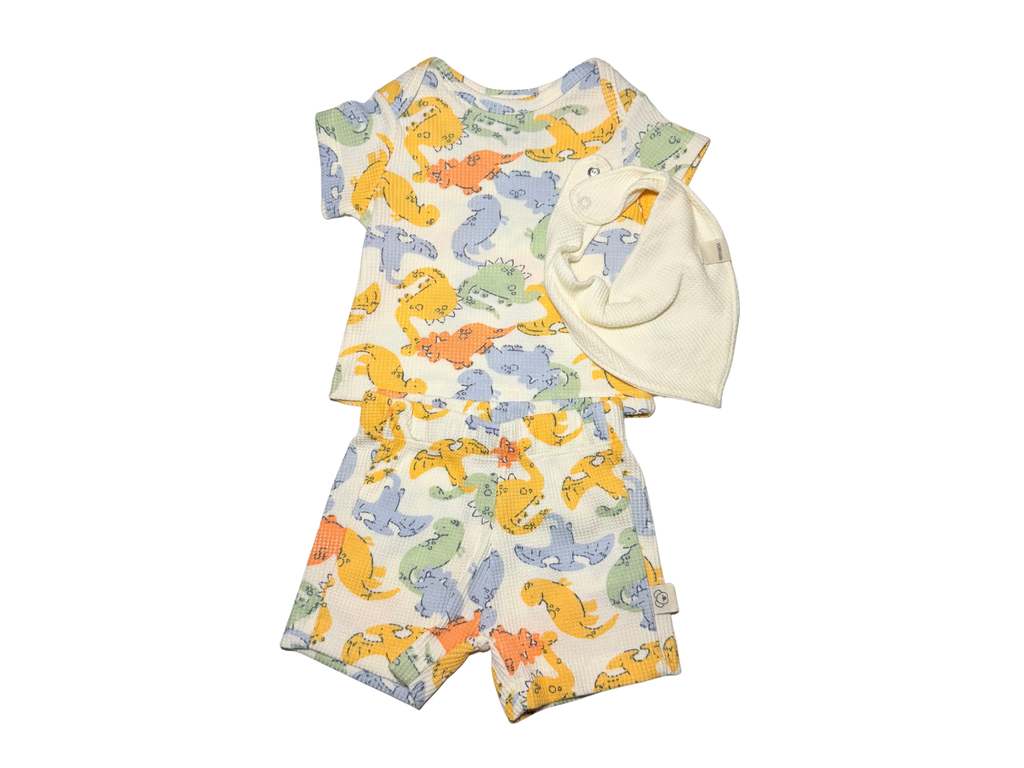 Baby Boy Shirt, Shorts & Bib Set