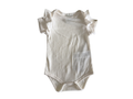 Baby Girl White Bodysuit with Ruffle Sleeves
