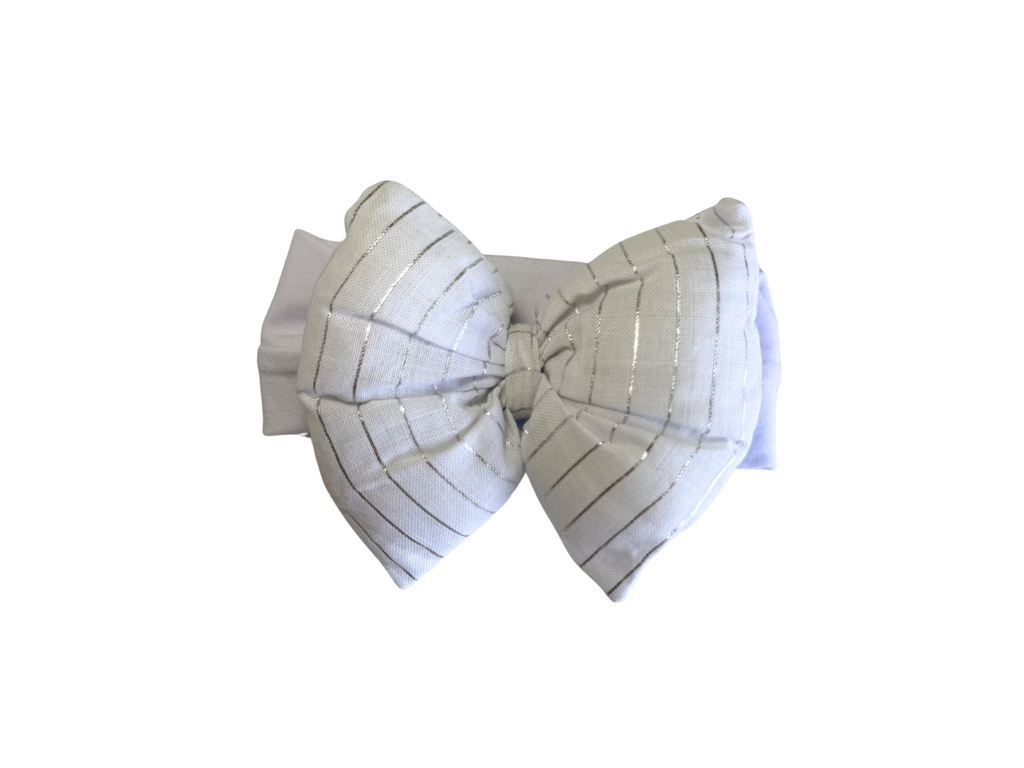 Baby Girl Vertical Stripe Bodysuit with Matching Hair Bow