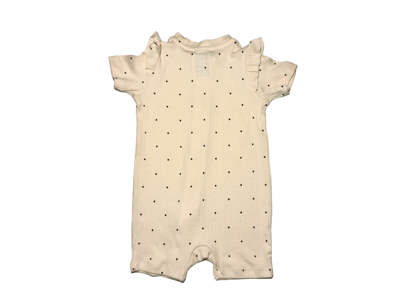 Baby Girl White Polka Dot Short-Sleeve Pajama