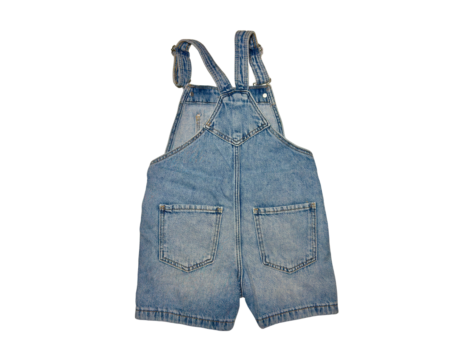 Baby Girl Denim Short Overalls