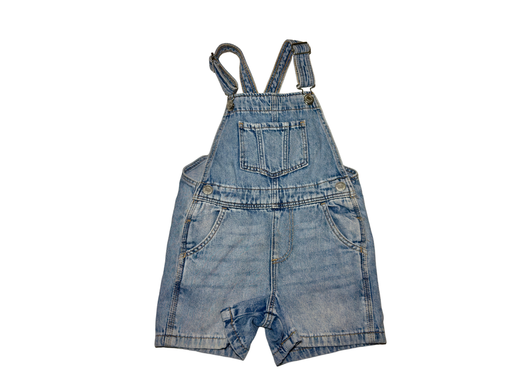 Baby Girl Denim Short Overalls