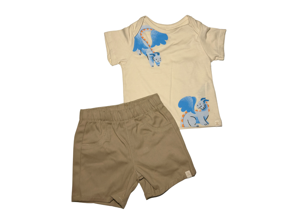 Baby Boy Short-Sleeve Shirt & Shorts Set