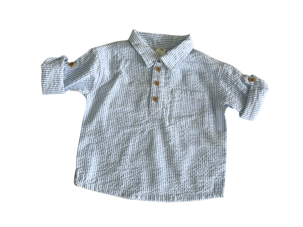 Blue & White Striped Beach Set for Baby Boy